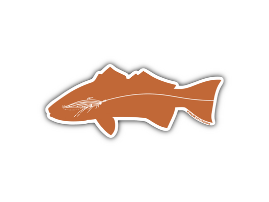 Redfish Fly Sticker