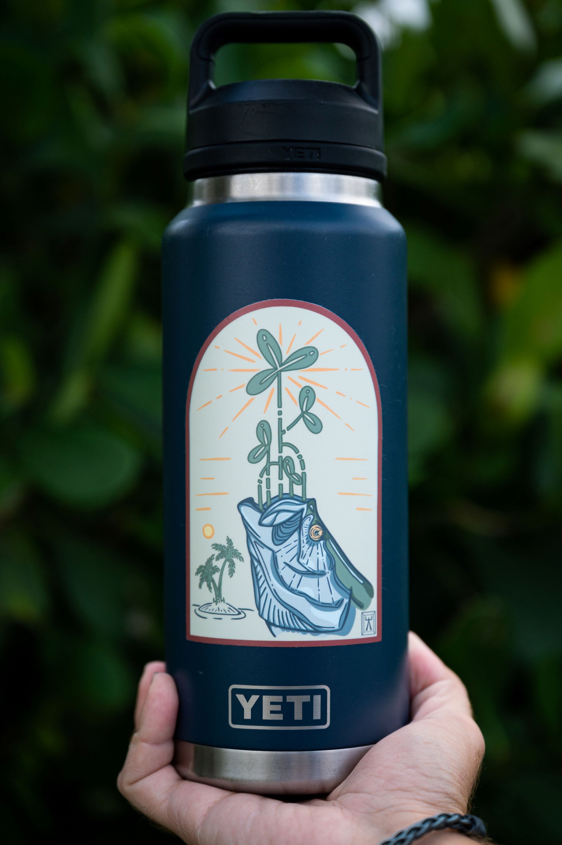 Mangrove backcountry tarpon sticker on Yet tumbler