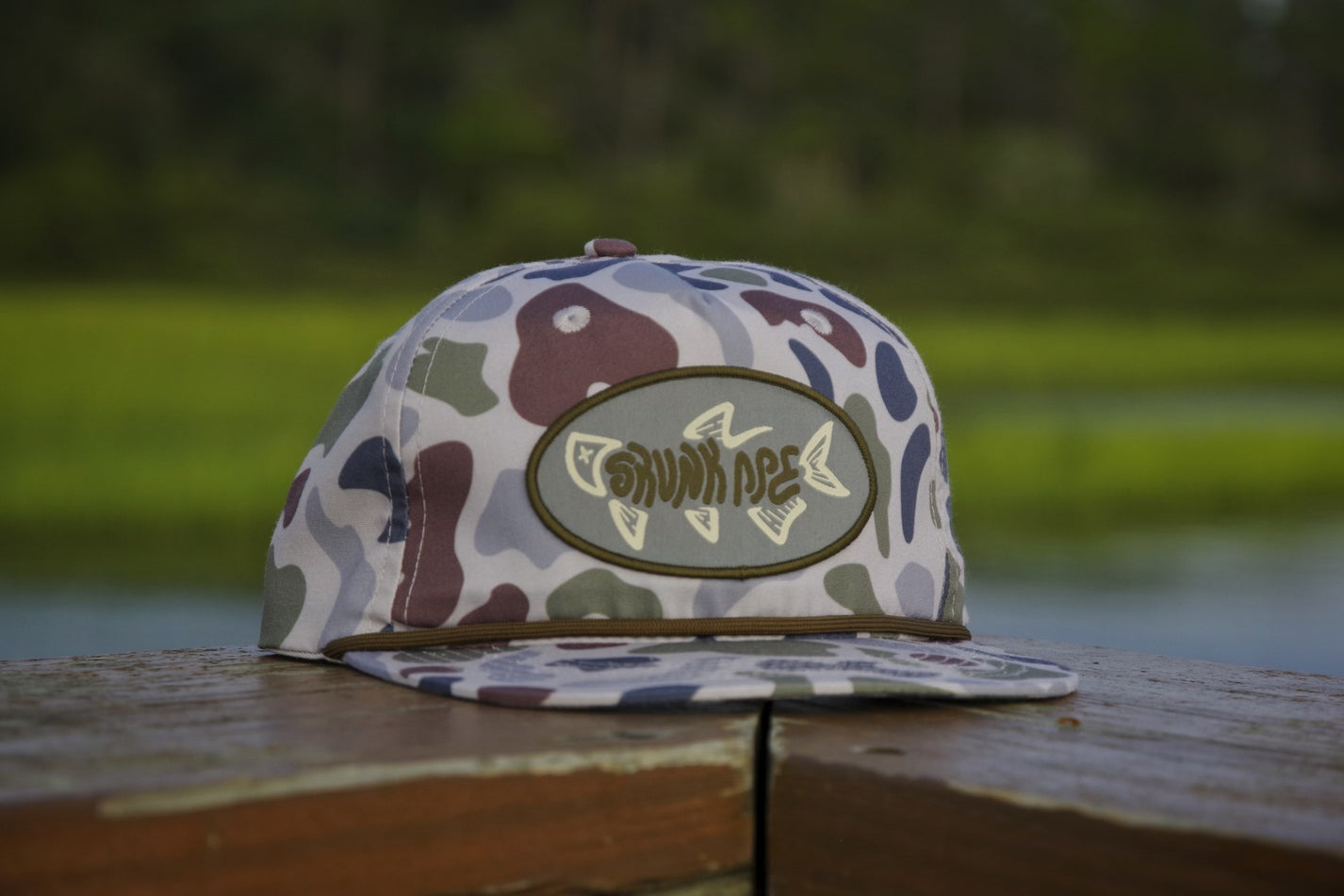 Brackish & Smoke Camo Rope Hat Men's Hat Fishing Hunting Outdoors ...