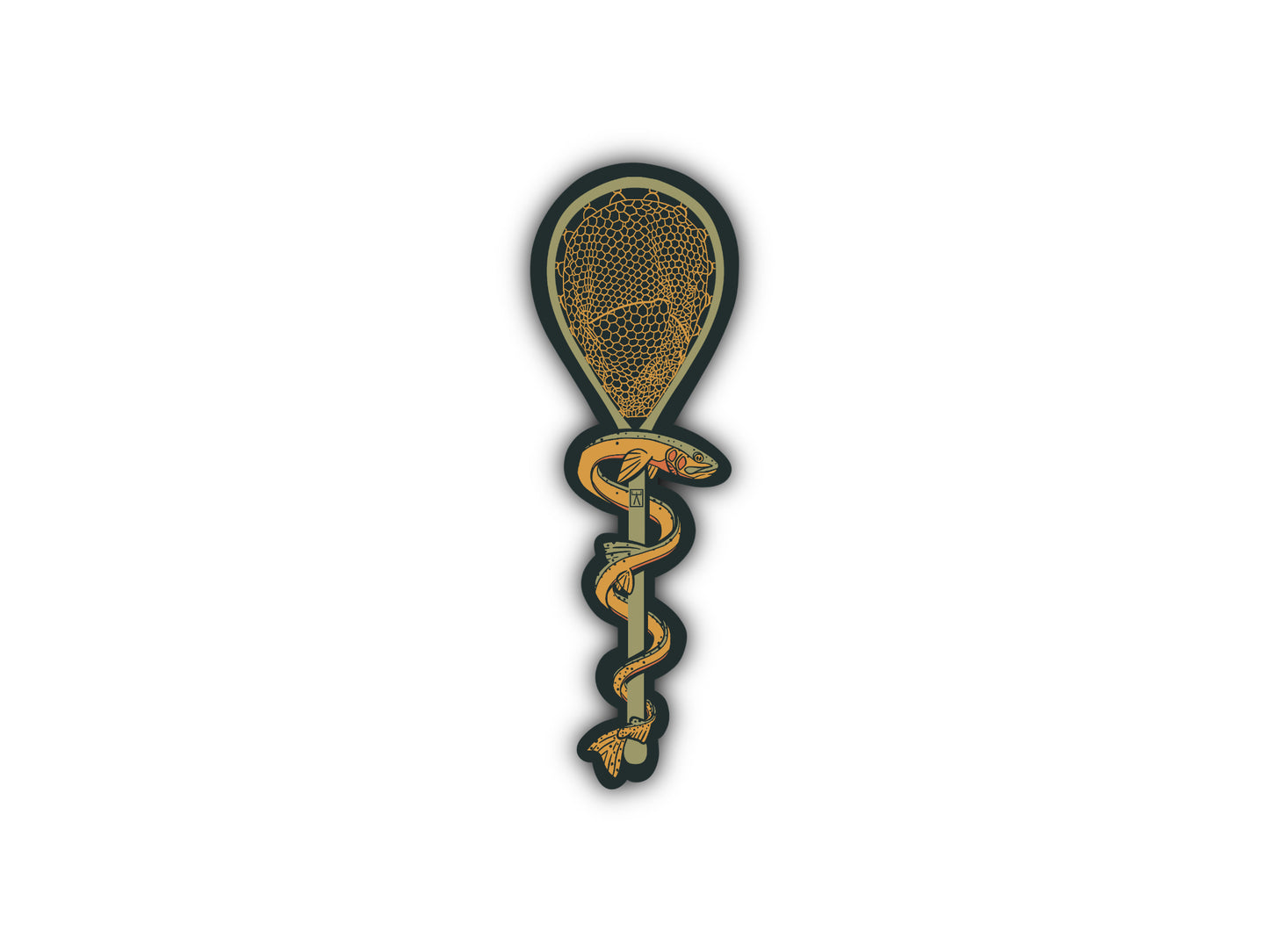 Sample of trout therapy rod of asclepius sticker